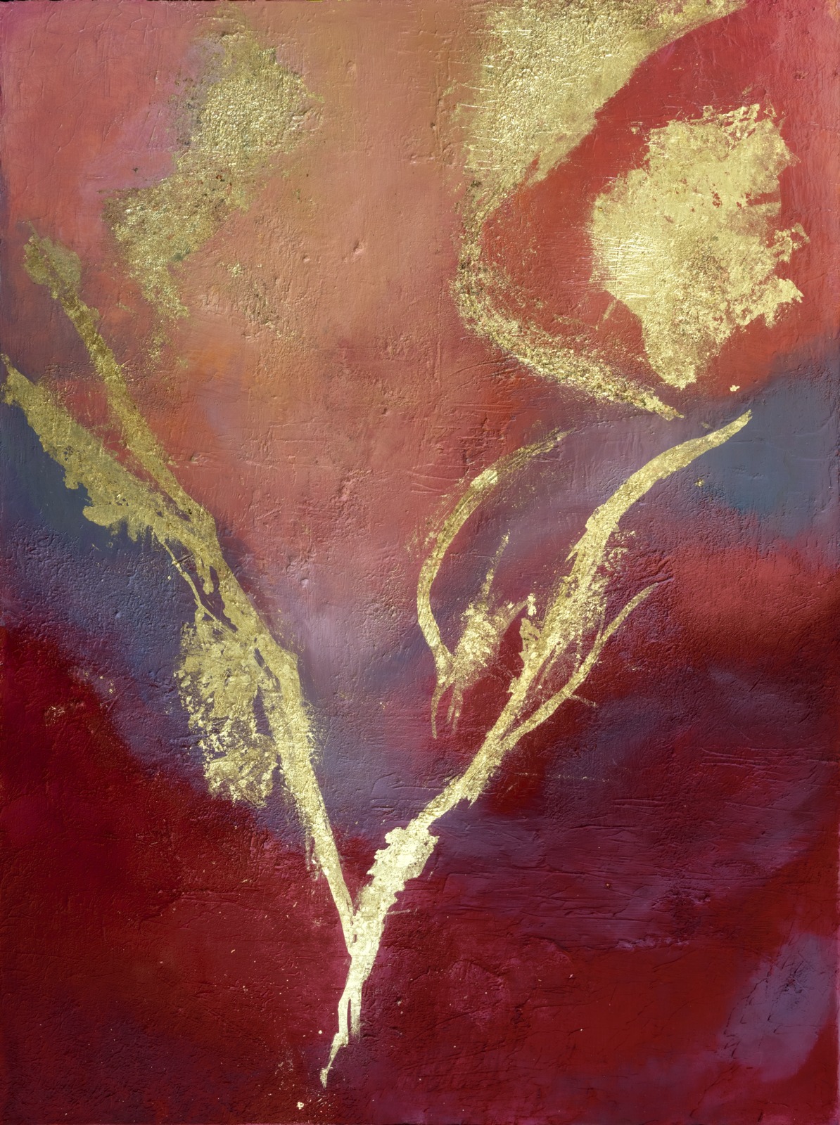 Original contemporary painting by Scarlet Sanghavi with warm luminous tones